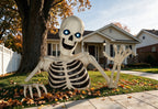 Haunt & Co 48" Halloween Giant Groundbreaker Skeleton with LED Light Moving Eyes, Creepy Sound Effect