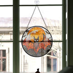 Haunt & Co Bedroom Christmas Gift - Halloween Bat Bird Spooky Holiday Stained Glass Hanging Ornament - Christmas Tree Decoration, Meaningful Gift for Family & Friends, Keepsake 2025