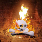 Haunt & Co MXTPOV Halloween Burning Skull Ornament Festival Party Top Burning Ceramic Crafts Decoration Home Decor