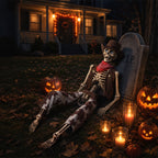 Haunt & Co Yescom Halloween 5.6Ft Life Size Skeleton Cowboy Detailed Costume Outdoor Indoor Haunted House Props Decor 2026