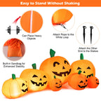 Haunt & Co Gymax 7.5ft Inflatable Halloween Pumpkins Set 7 Pumpkins Patch w/ Energy-saving LED & Adapter