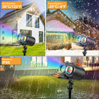 Haunt & Co Outdoor HD projector light, remote control 16 switchable modes, Christmas Halloween celebrations, birthdays, weddings and parties, waterproof light show