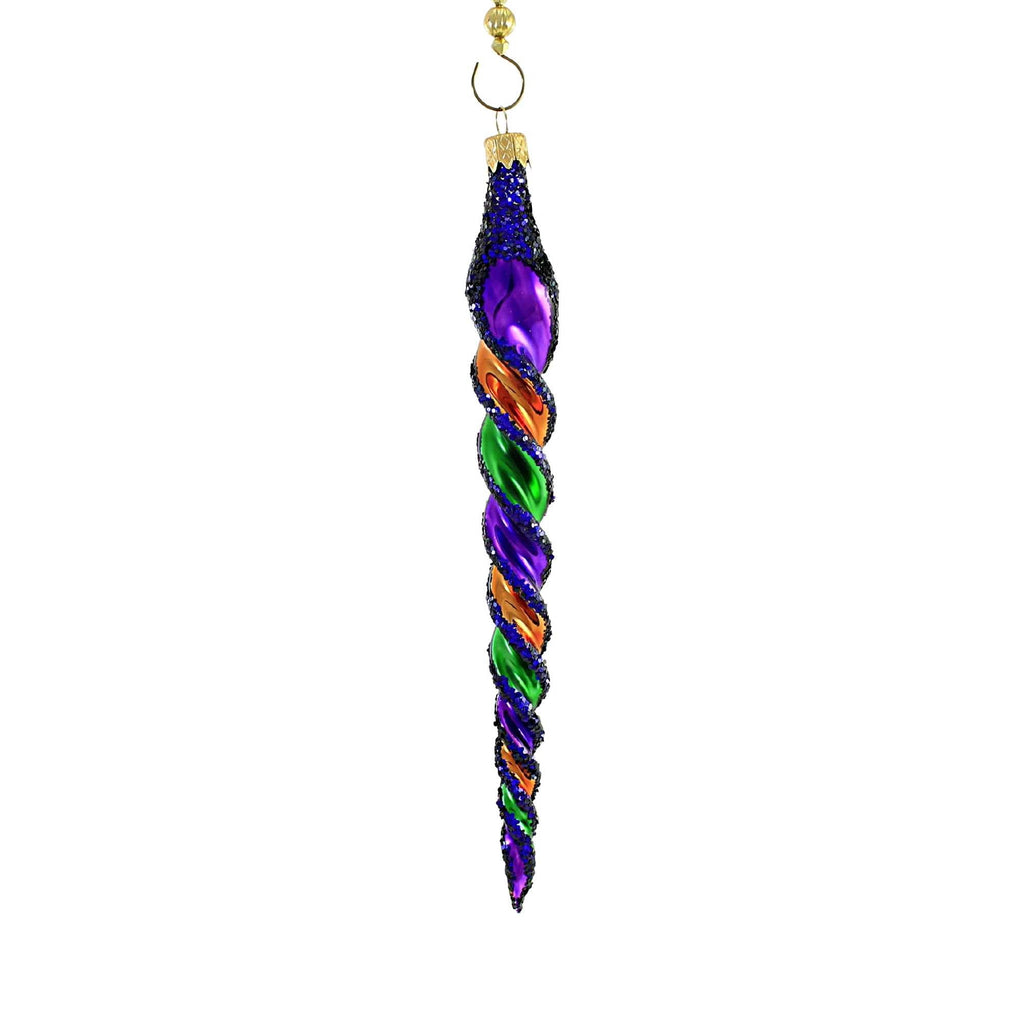 Haunt & Co Sbk Gifts Holiday Purple Orange Green Twist Set/3 Halloween Ornament Retro