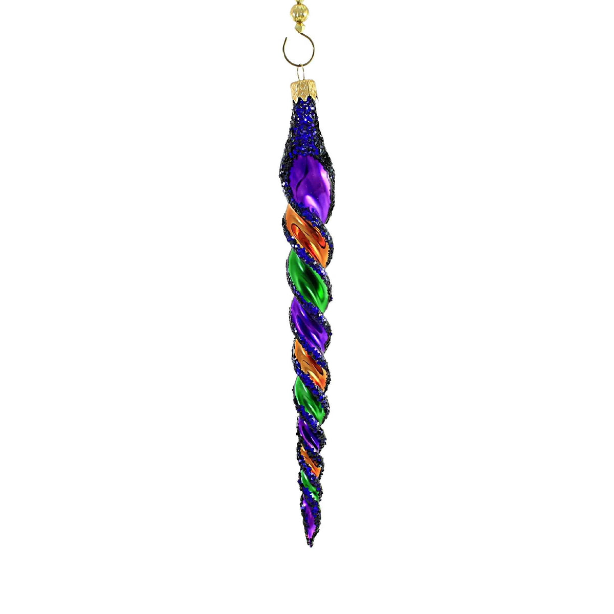 Haunt & Co Sbk Gifts Holiday Purple Orange Green Twist Set/3 Halloween Ornament Retro
