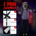 Haunt & Co 7FT Halloween Animatronic Werewolf w/ Werewolf Barking Sound The Sound Activated Halloween Prop