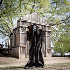 Haunt & Co 5 Ft. 6" Jaw-Dropping Scary Bride with Black Dress Standing
