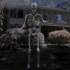 Haunt & Co 8 ft Tall Motion-Activated Towering Skeleton, Premium Talking Halloween Animatronic Decoration, Plug-In