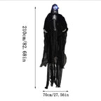 Haunt & Co Glow in the Dark Halloween Ornament Cloth Hanging Decor Black 1 Count