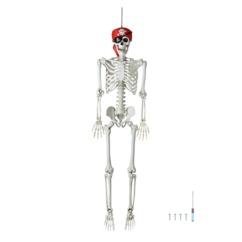 Haunt & Co Yescom Pirate Life Size Skeleton Poseable Full Size 5.6 Ft Haunted House 2026