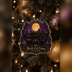 Haunt & Co Black Cat Coven Acrylic Halloween Hanging Ornament