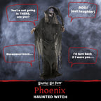 Haunt & Co 5.75 ft Animatronic Witch Indoor/Covered Outdoor