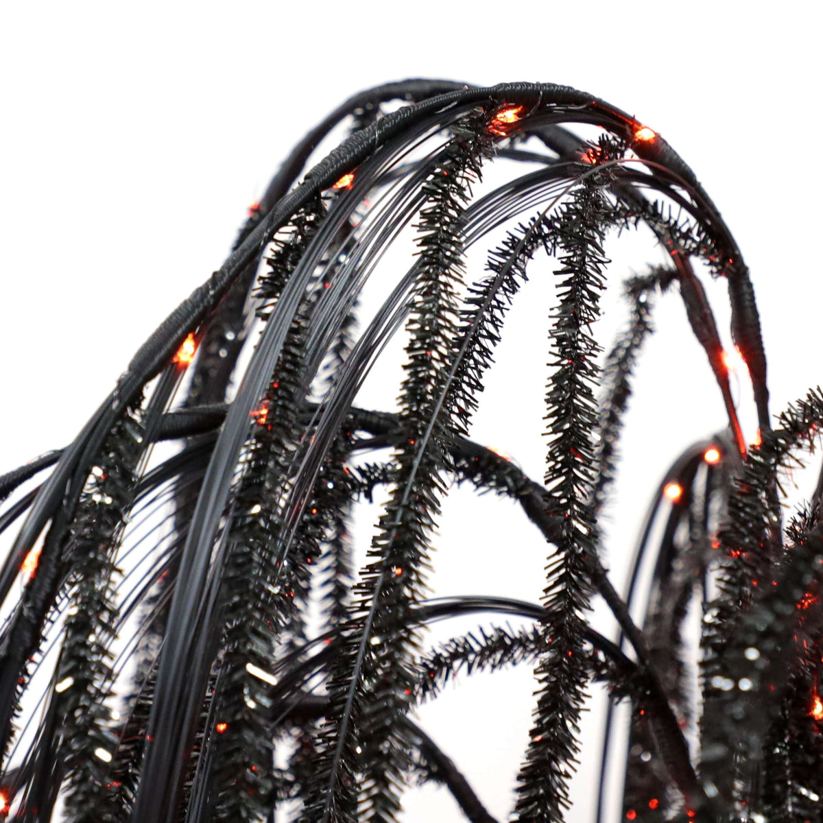 Haunt & Co 6 ft Black Willow Tree with Orange and Purple LED Lights