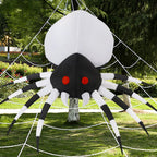 Haunt & Co Halloween Inflatable 6 FT Spider Inflatables Outdoor Decorations with Magic Light, Scary Inflatable Halloween Spider Blow Up Spider, Halloween Blow Up Decorations Outside Clearance for Holiday