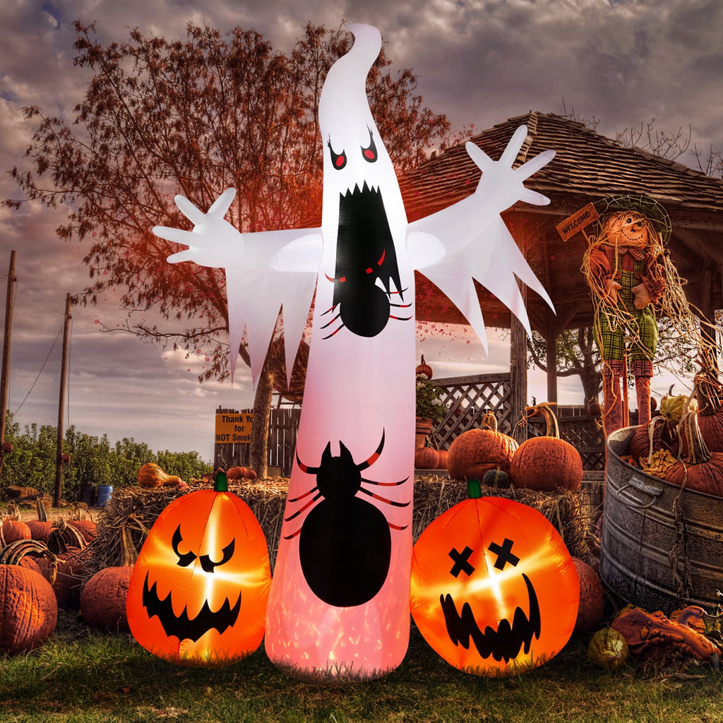 Haunt & Co 12 ' Halloween Ghost & Pumpkin Outdoor Halloween Inflatables