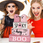 Haunt & Co 5 Pcs Halloween Haunted Ghostly Ornaments â?? Gentle Tones with Spooky Shadows, Halloween Decorations for Snack Tables, Dessert Stations & Halloween Party Setups â?? great for Halloween Parties