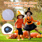 Haunt & Co Costway 2 Pack 3 FT Halloween Inflatable Eyeballs w/ Air Blower & Red LED Lights