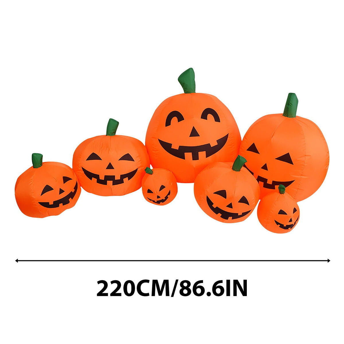 Haunt & Co YIKA Halloween Decoration Halloween Pumpkin Inflatable 2.2m 7 Pumpkin Ghost Halloween Decoration Halloween Ornaments