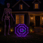 Haunt & Co 4 ft. Outdoor Animated Spider Web - Purple Web