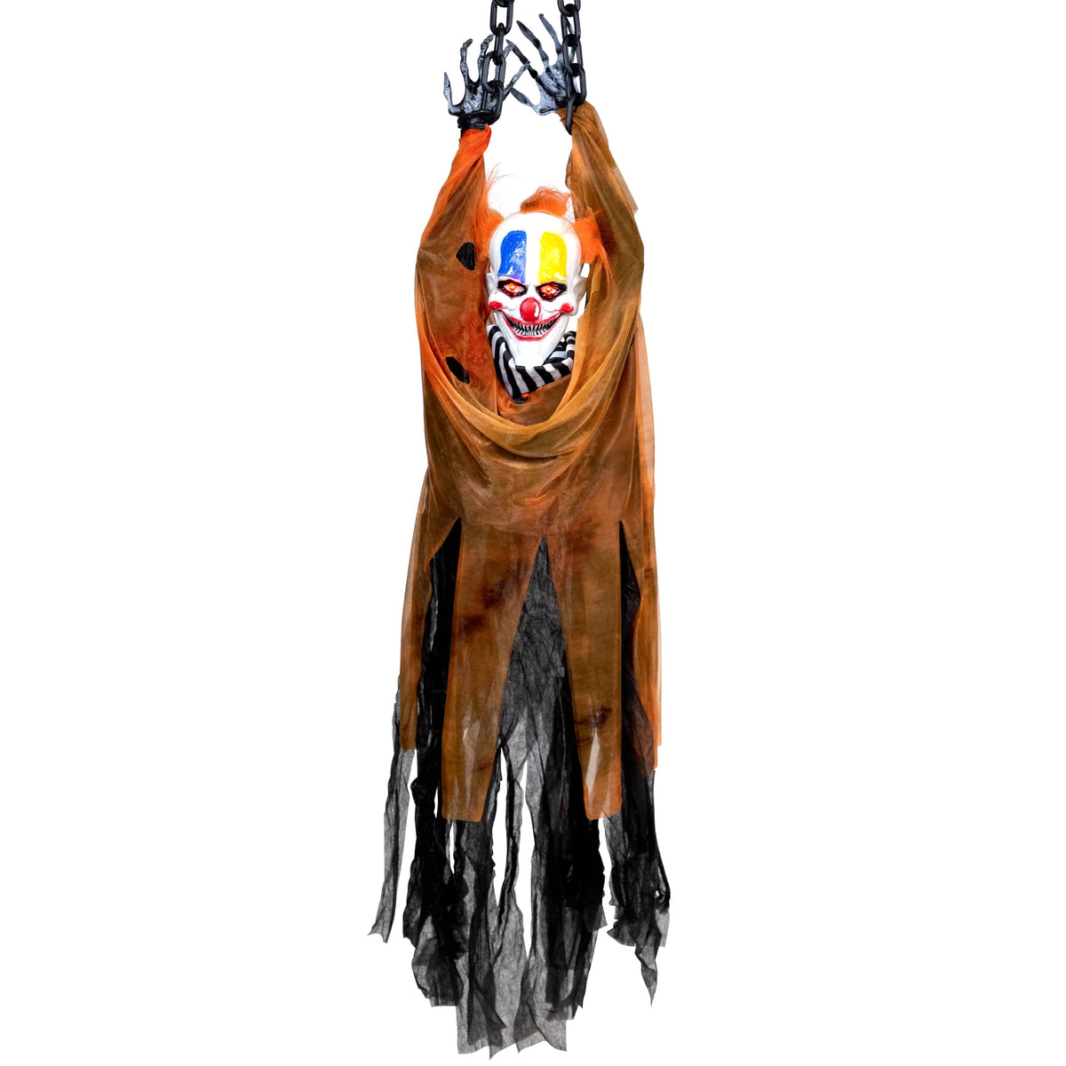 Haunt & Co 42" Animated Halloween Clown with LED Eyes Decoration