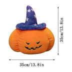 Haunt & Co Halloween Pumpkin Plush Pillow Decor Soft Cotton Pumpkin Cushion Soft Stuffed Figure Autumn Seasonal Ornament Cozy Home Decoration Halloween Party Sofa Bed Chair Accent Gift Holiday Display