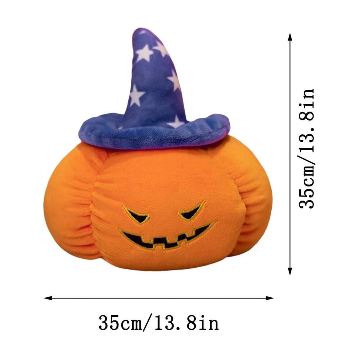 Haunt & Co Halloween Pumpkin Plush Pillow Decor Soft Cotton Pumpkin Cushion Soft Stuffed Figure Autumn Seasonal Ornament Cozy Home Decoration Halloween Party Sofa Bed Chair Accent Gift Holiday Display