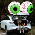 Haunt & Co 2 Pack Halloween Inflatable Eyes Decoration with Build-in LEDs,3 ft Blow Ups Green Eyes