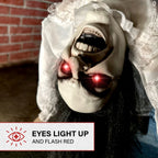 Haunt & Co Lifesize 35" Animatronic Possessed Woman with Lights and Sound