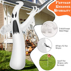 Haunt & Co Costway 12ft Halloween Inflatable Ghost Quick Blow up w/LED Lights Outdoor Yard Scary Decoration