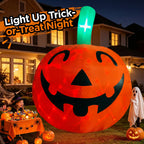 Haunt & Co 10ft Halloween Inflatable Pumpkin Decoration with Built-in LED Lights