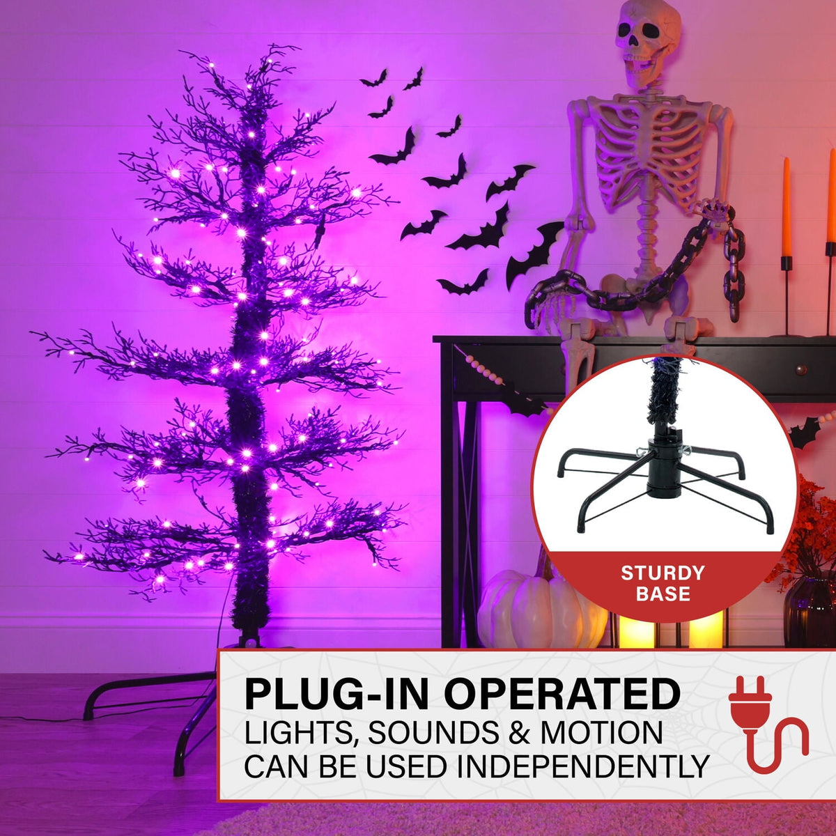 Haunt & Co 5 ft Dancing Halloween Tree Animatronic