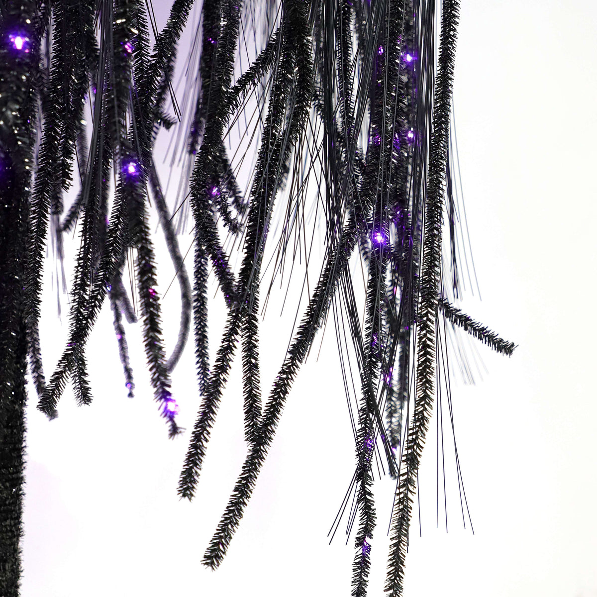 Haunt & Co 6 ft Black Willow Tree with Orange and Purple LED Lights
