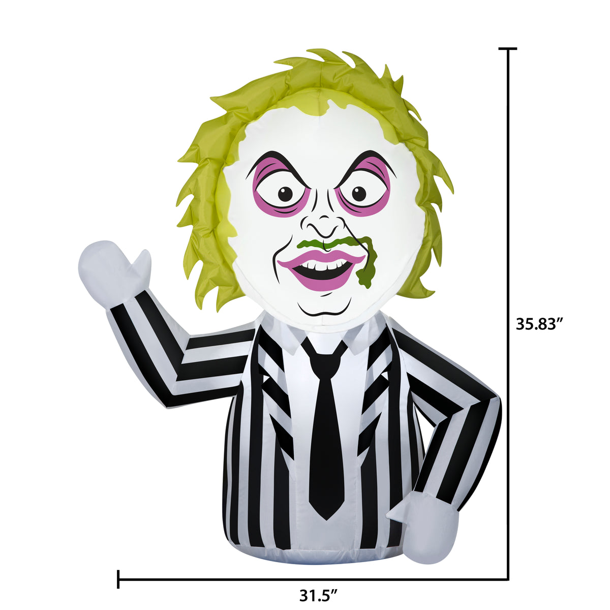 Haunt & Co Warner Bros. Stylized Beetlejuice Airblown Yard Inflatable, 36"