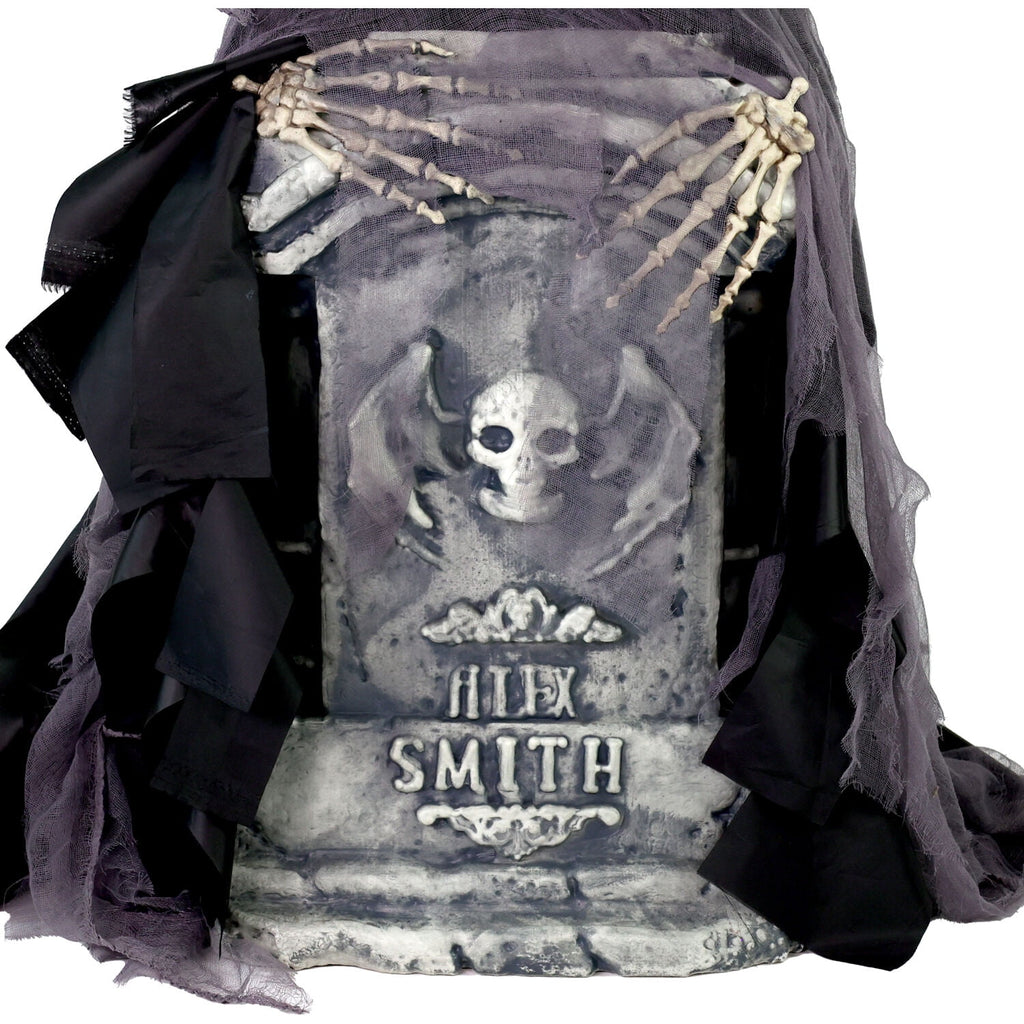 Haunt & Co 3 ft Touch-Activated Rising Reaper with Tombstone Halloween Accessory