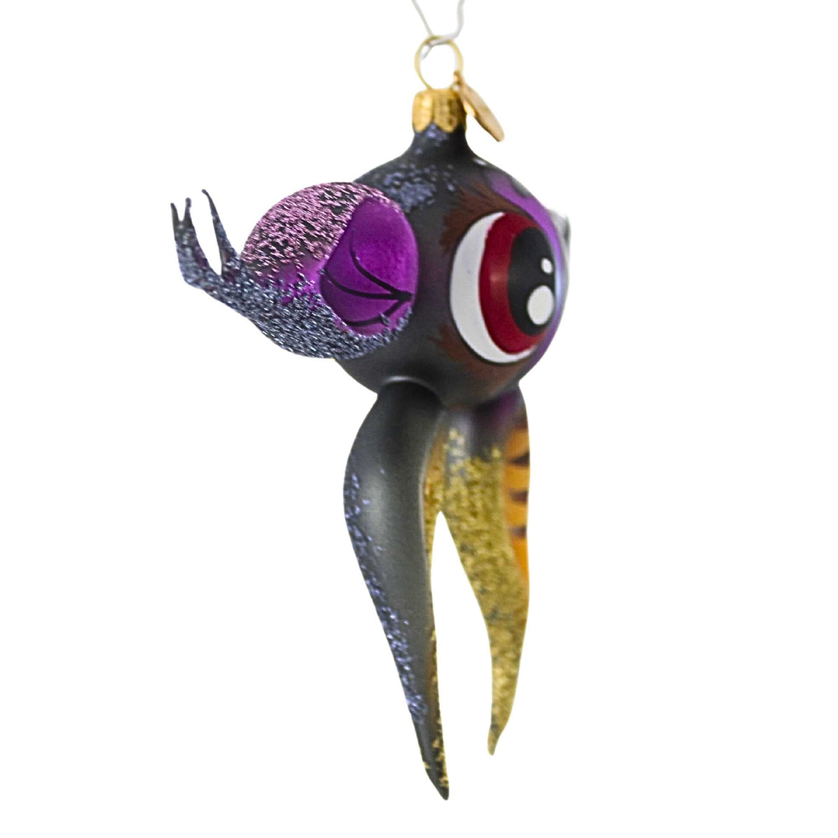 Haunt & Co Blubom 4.25In Midnight Amethyst Bat, Glass, Ornament Halloween 2022120H