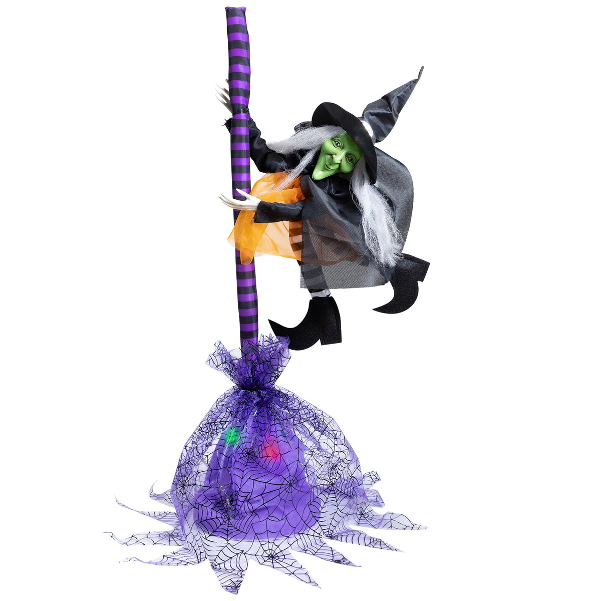 Haunt & Co Animated Flying Witch with Broom - 25"