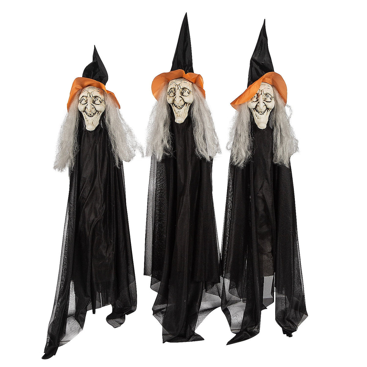 Haunt & Co Value Witch Yard Stakes Set, Home Decor, Halloween, 3 Pieces