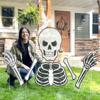 Haunt & Co Big Dot of Happiness Scary Skeleton - Big Skeleton Yard Sign Outdoor Lawn Decorations - Halloween Party Yard Signs