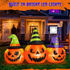 Haunt & Co 6FT Halloween Inflatable Pumpkins Decorations with LED Lights, Halloween Blow Ups Decoration for Home Party
