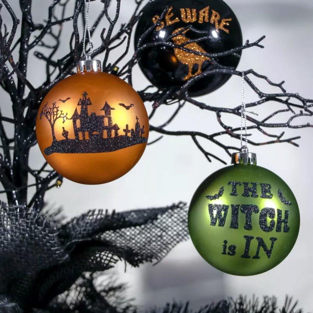 Haunt & Co Halloween Ornament Round Ball 16 Piece Set