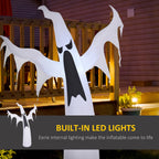 Haunt & Co HOMCOM Halloween Inflatable Ghost with LED Lights