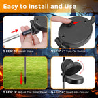 Haunt & Co 2 packs 40 LEDs Solar Halloween Pumpkin Stake Lights, 2 Modes Outdoor Waterproof , Solar Halloween Lights Stakes