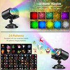 Haunt & Co Outdoor HD projector light, remote control 16 switchable modes, Christmas Halloween celebrations, birthdays, weddings and parties, waterproof light show