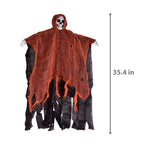 Haunt & Co Nifti Nest Halloween Skeleton, 3 Pcs Ghost Decorations, Halloween Props, Black,Green,Red