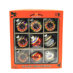 Haunt & Co Shiny Brite 2.50" Rounds & Reflectors Glass Ornament Halloween Skulls 4028051