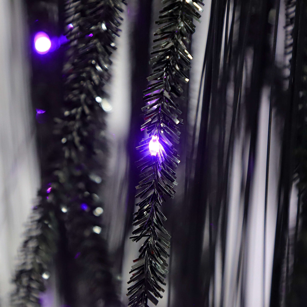 Haunt & Co 6 ft Black Willow Tree with Orange and Purple LED Lights