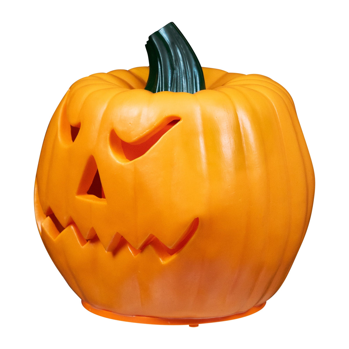 Haunt & Co 9.75" Jack-O-Lantern Animated Double-Sided Halloween Pumpkin - Orange/Green