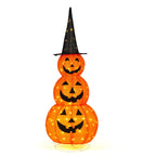 Haunt & Co 5'' Halloween Outdoor Decor, Halloween Pumpkins Lighted Pumpkins