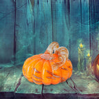 Haunt & Co Glass Pumpkin Decoration Modern Pumpkin Ornament for Bedroom Halloween Home S