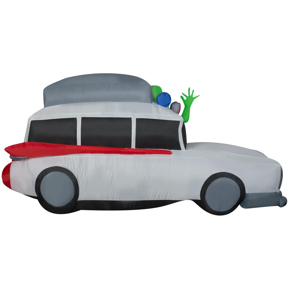 Haunt & Co 44 Airblown Blowup Inflatable Ghostbusters Ecto-1 with Slimer Halloween Outdoor Yard Decoration