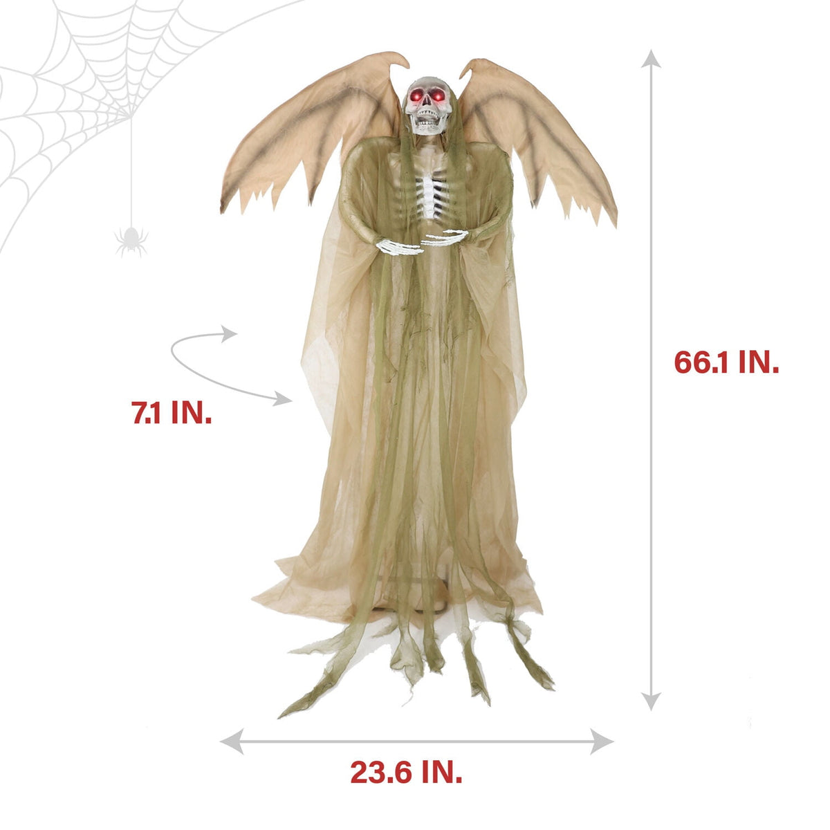 Haunt & Co 5.5 ft Life-size Animatronic Reaper with Wings
